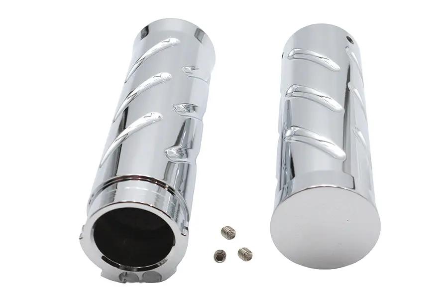 Wyatt Gatling Billet Twist Style Grip Set for Harley Davidson Motorcycles by Wyatt Gatling