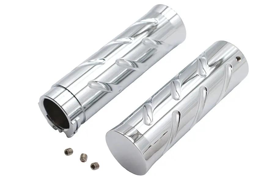 Wyatt Gatling Billet Twist Style Grip Set for Harley Davidson Motorcycles by Wyatt Gatling