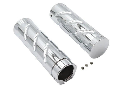 Wyatt Gatling Billet Twist Style Grip Set for Harley Davidson Motorcycles by Wyatt Gatling