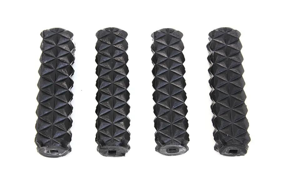 V-Twin 78319R Standard Pedal Rubber Set - 4 Inch Length, Set of 4 by V-Twin