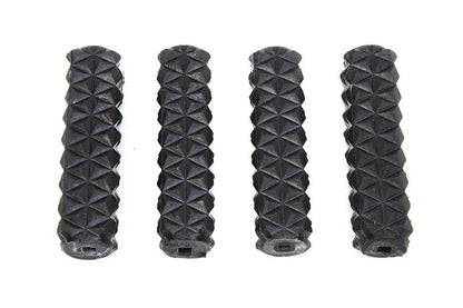 V-Twin 78319R Standard Pedal Rubber Set - 4 Inch Length, Set of 4 by V-Twin