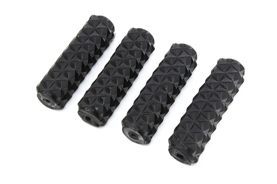 V-Twin 78319R Standard Pedal Rubber Set - 4 Inch Length, Set of 4 by V-Twin