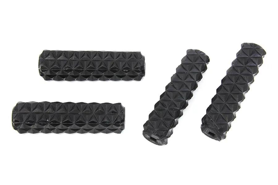 V-Twin 78319R Standard Pedal Rubber Set - 4 Inch Length, Set of 4 by V-Twin