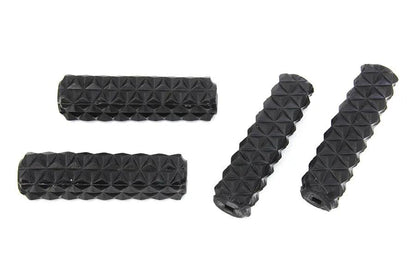 V-Twin 78319R Standard Pedal Rubber Set - 4 Inch Length, Set of 4 by V-Twin