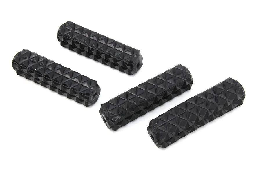 V-Twin 78319R Standard Pedal Rubber Set - 4 Inch Length, Set of 4 by V-Twin