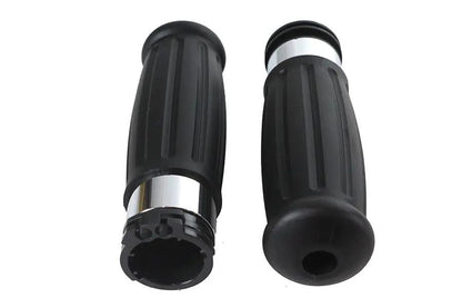 V-Twin Black Grip Set 1909 Style for Harley Davidson FXST Models by V-Twin