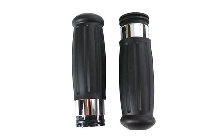 V-Twin Black Grip Set 1909 Style for Harley Davidson FXST Models by V-Twin