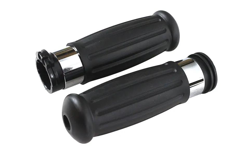 V-Twin Black Grip Set 1909 Style for Harley Davidson FXST Models by V-Twin