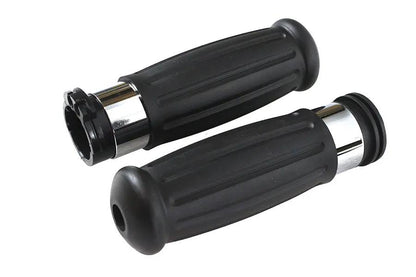 V-Twin Black Grip Set 1909 Style for Harley Davidson FXST Models by V-Twin