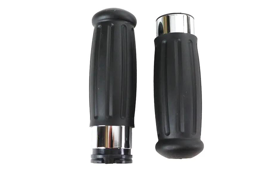 V-Twin Black Grip Set 1909 Style for Harley Davidson FL Models by V-Twin
