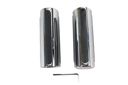 Wyatt Gatling Chrome Delta Style Grip Set for Harley Davidson Motorcycles by Wyatt Gatling