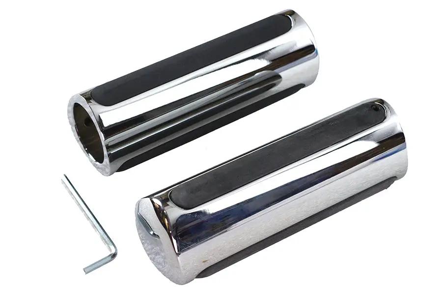 Wyatt Gatling Chrome Delta Style Grip Set for Harley Davidson Motorcycles by Wyatt Gatling