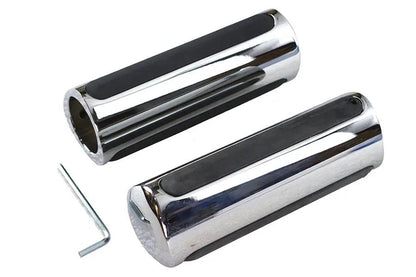 Wyatt Gatling Chrome Delta Style Grip Set for Harley Davidson Motorcycles by Wyatt Gatling
