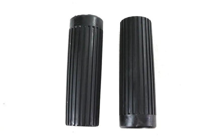Replica Rib Style Grip Set Black by V-Twin