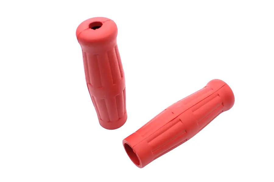V-Twin Bright Red Grip Set 1909 Style for Harley Davidson Motorcycles by V-Twin