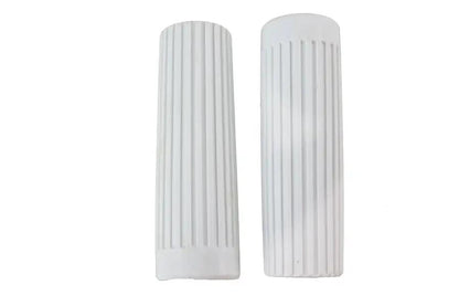 V-Twin Replica Rib Style Grip Set in White for Harley Davidson FX Models by V-Twin
