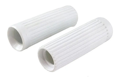 V-Twin Replica Rib Style Grip Set in White for Harley Davidson FX Models by V-Twin