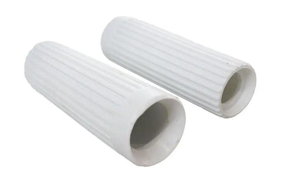 V-Twin Replica Rib Style Grip Set in White for Harley Davidson FX Models by V-Twin
