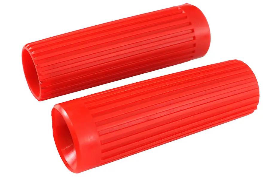 V-Twin Replica Rib Style Grip Set in Red for Harley Davidson FX Models by V-Twin