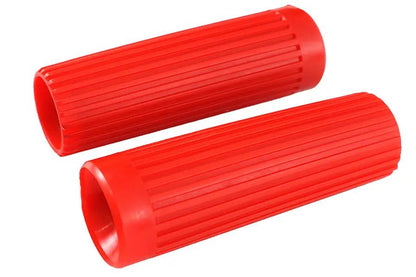 V-Twin Replica Rib Style Grip Set in Red for Harley Davidson FX Models by V-Twin