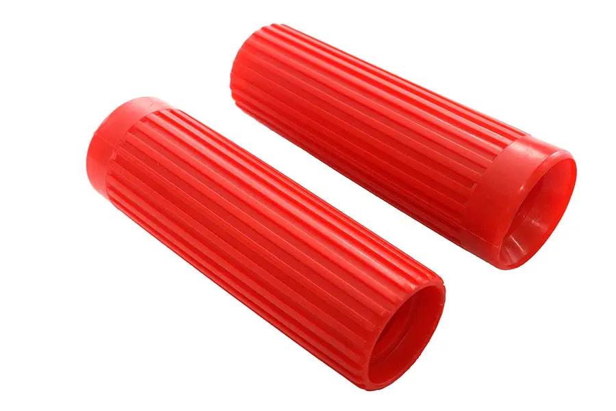 V-Twin Replica Rib Style Grip Set in Red for Harley Davidson FX Models by V-Twin