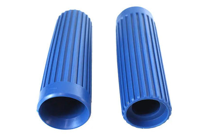 V-Twin Replica Rib Style Grip Set in Blue – Fits 1974-1983 Harley Davidson FX Models by V-Twin