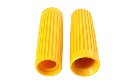 V-Twin Replica Rib Style Grip Set in Yellow for Harley Davidson Fx Models by V-Twin