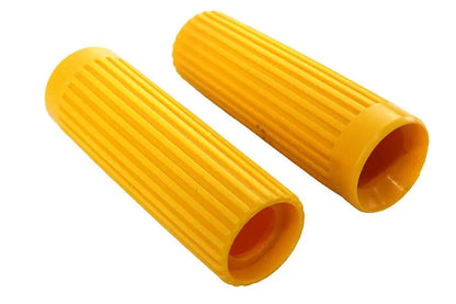 V-Twin Replica Rib Style Grip Set in Yellow for Harley Davidson Fx Models by V-Twin