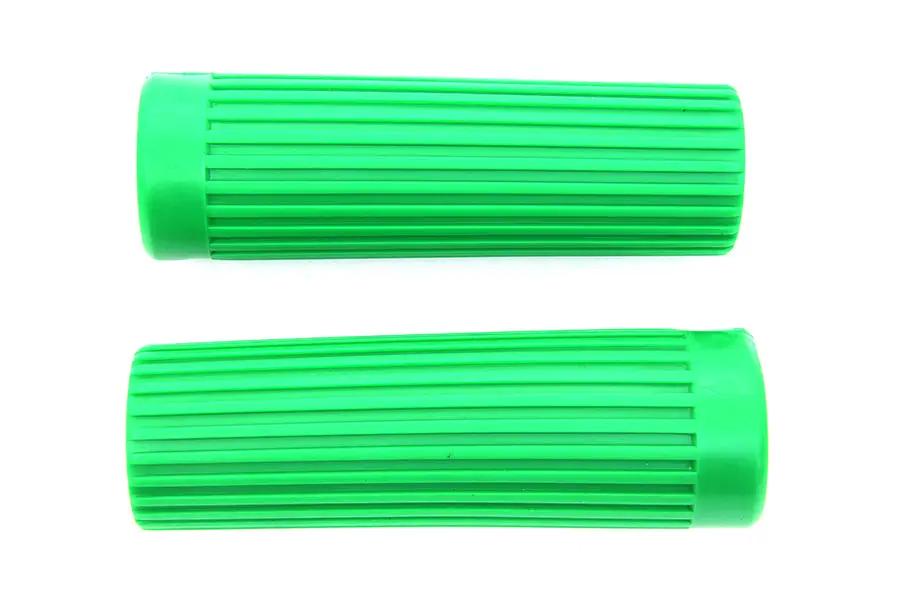 V-Twin Green Grip Set Original Rib Style for Harley Davidson FL Models by V-Twin