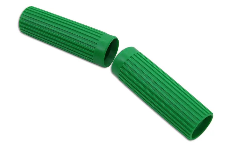 V-Twin Green Grip Set Original Rib Style for Harley Davidson FL Models by V-Twin