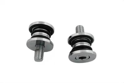 V-Twin Chrome Flush Mount Top Triple Tree Bushing Kit – Includes 4 Bushings and O-Rings for Harley Davidson Motorcycles by V-Twin