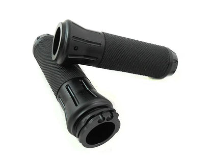 Wyatt Gatling Black Grip Set with Black End Caps for Harley Davidson 1982-1985 FX, FL, XL Models by Wyatt Gatling