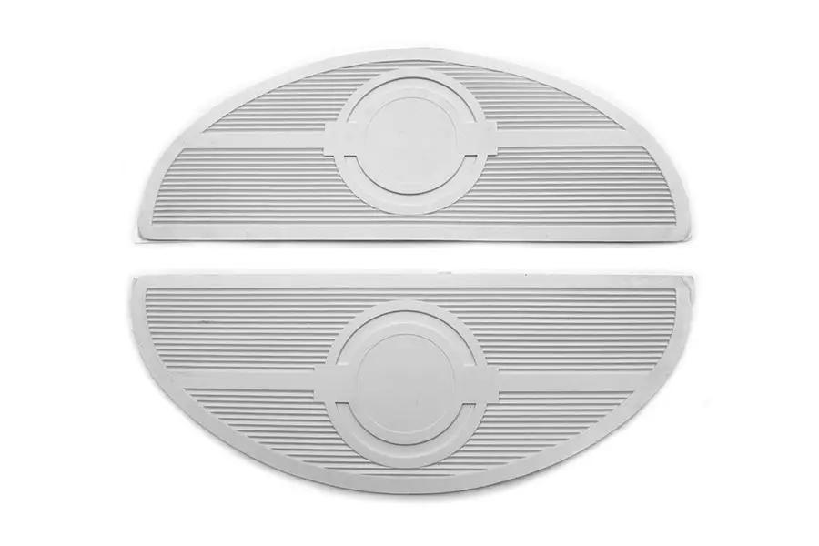 Wyatt Gatling 17-0418RW Footboard White Mat Set for Harley Davidson FL Models by Wyatt Gatling