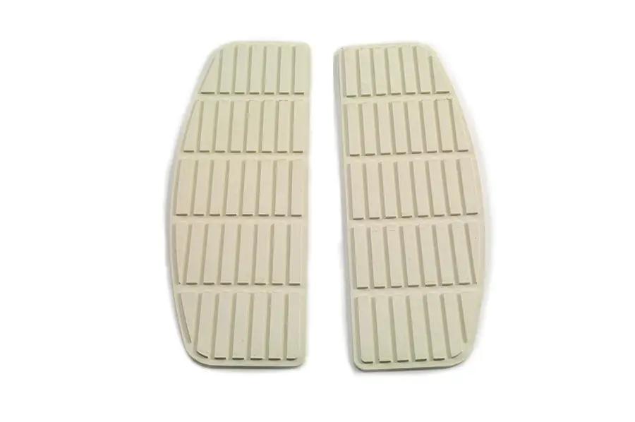 Wyatt Gatling Footboard White Mat Set Part #17-0414RW for Harley Davidson FL 1966-1975 by Wyatt Gatling