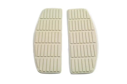 Wyatt Gatling Footboard White Mat Set Part #17-0414RW for Harley Davidson FL 1966-1975 by Wyatt Gatling