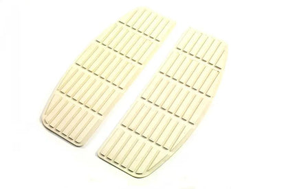 Wyatt Gatling Footboard White Mat Set Part #17-0414RW for Harley Davidson FL 1966-1975 by Wyatt Gatling