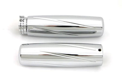 V-Twin Billet Spiral Style Grip Set for Harley Davidson - Fits 1982-1985 FL, FX, XL Models by V-Twin