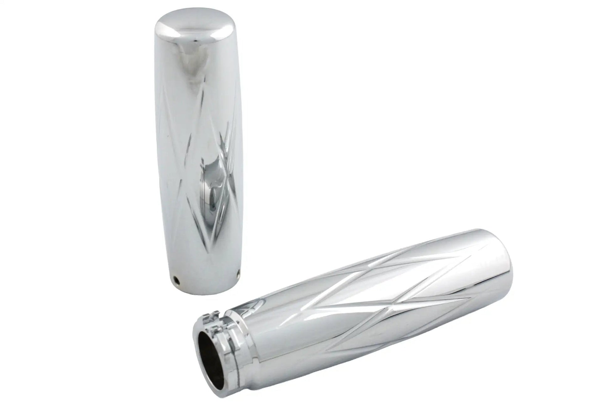 V-Twin Billet Diamond Style Handlebar Grip Set for Harley Davidson 1982-1985 by V-Twin