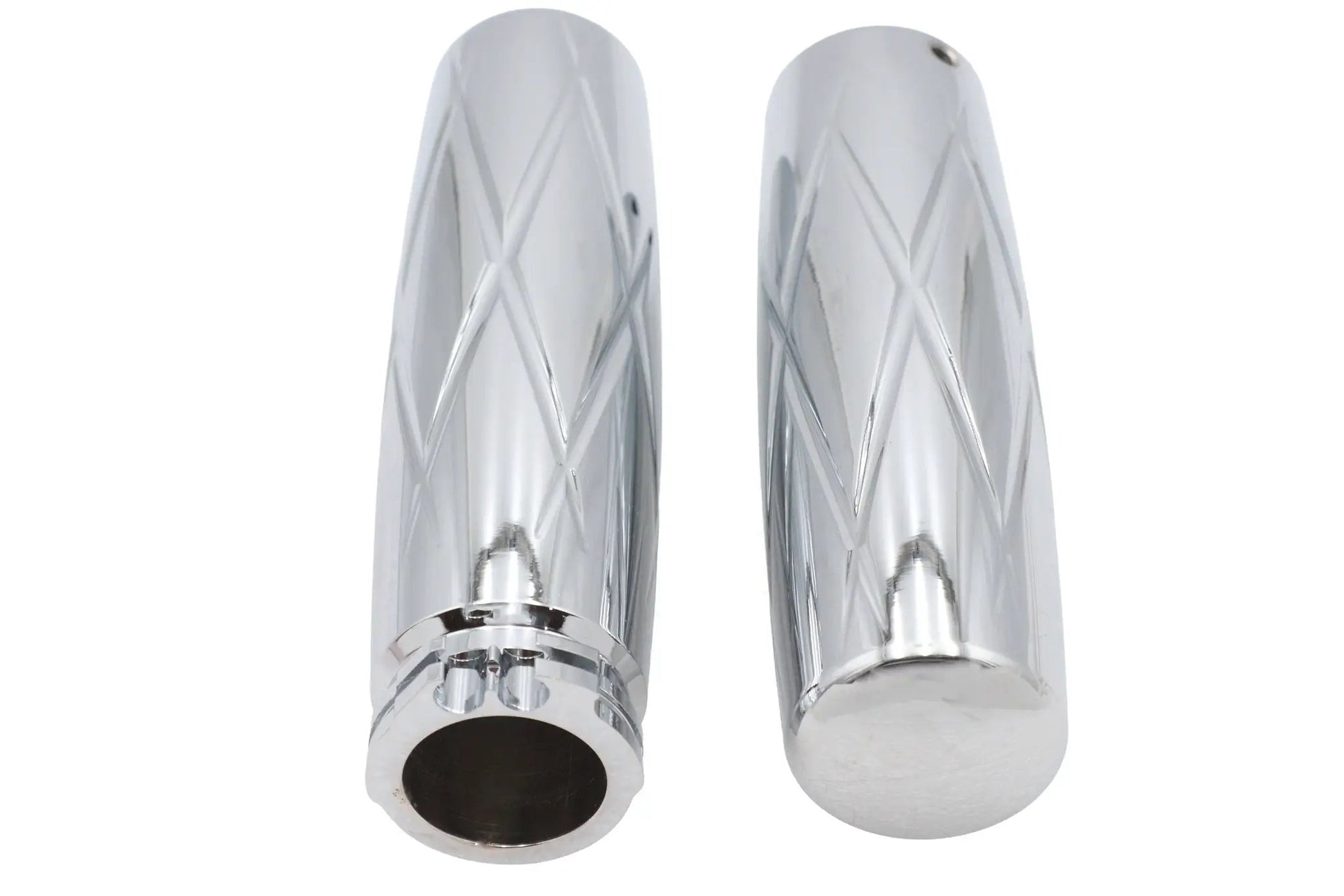 V-Twin Billet Diamond Style Handlebar Grip Set for Harley Davidson 1982-1985 by V-Twin