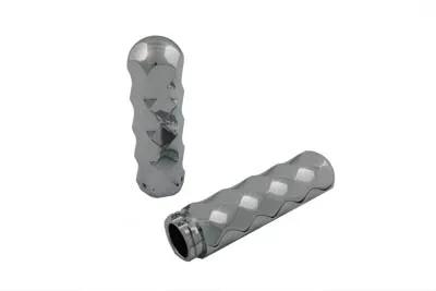 V-Twin Billet Faceted Style Grip Set for Harley Davidson 1982-1985 Models by V-Twin