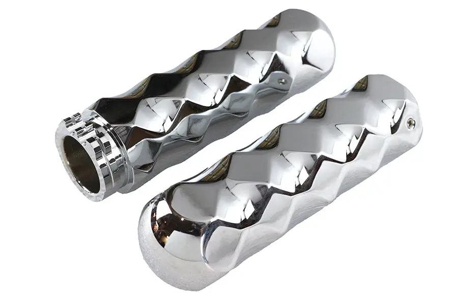 V-Twin Billet Faceted Style Grip Set for Harley Davidson 1982-1985 Models by V-Twin