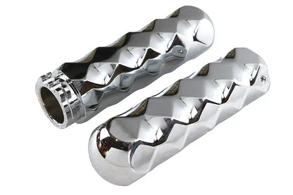 V-Twin Billet Faceted Style Grip Set for Harley Davidson 1982-1985 Models by V-Twin