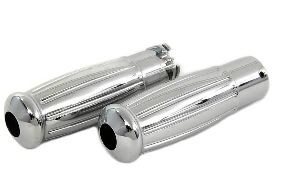 Wyatt Gatling Billet Vintage Chrome Grip Set for Harley Davidson 1982-1985 Models by Wyatt Gatling