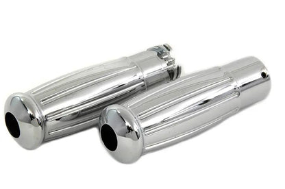 Wyatt Gatling Billet Vintage Chrome Grip Set for Harley Davidson 1982-1985 Models by Wyatt Gatling