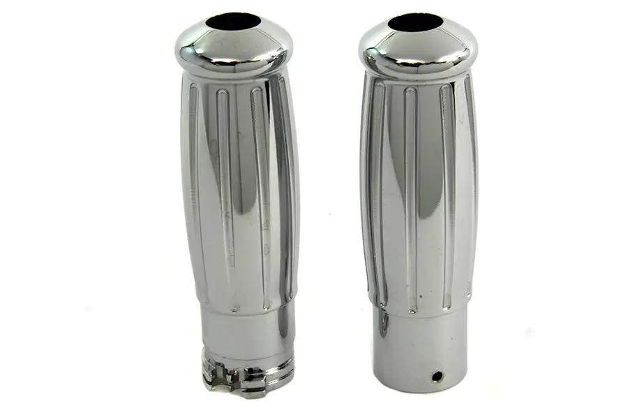 Wyatt Gatling Billet Vintage Chrome Grip Set for Harley Davidson 1982-1985 Models by Wyatt Gatling