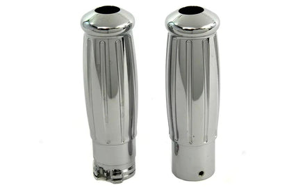 Wyatt Gatling Billet Vintage Chrome Grip Set for Harley Davidson 1982-1985 Models by Wyatt Gatling