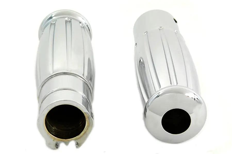 Wyatt Gatling Billet Vintage Chrome Grip Set for Harley Davidson 1982-1985 Models by Wyatt Gatling