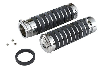 V-Twin Billet Band Style Grip Set for Harley Davidson – Set of 2 by V-Twin