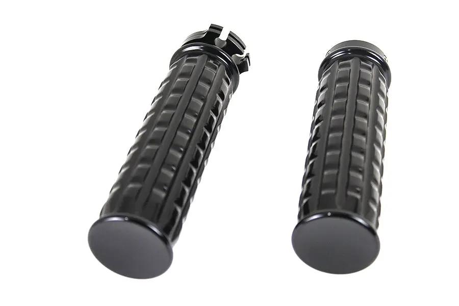 V-Twin Black Grained Style Handlebar Grip Set for Harley Davidson FXST (1996-2005) by V-Twin