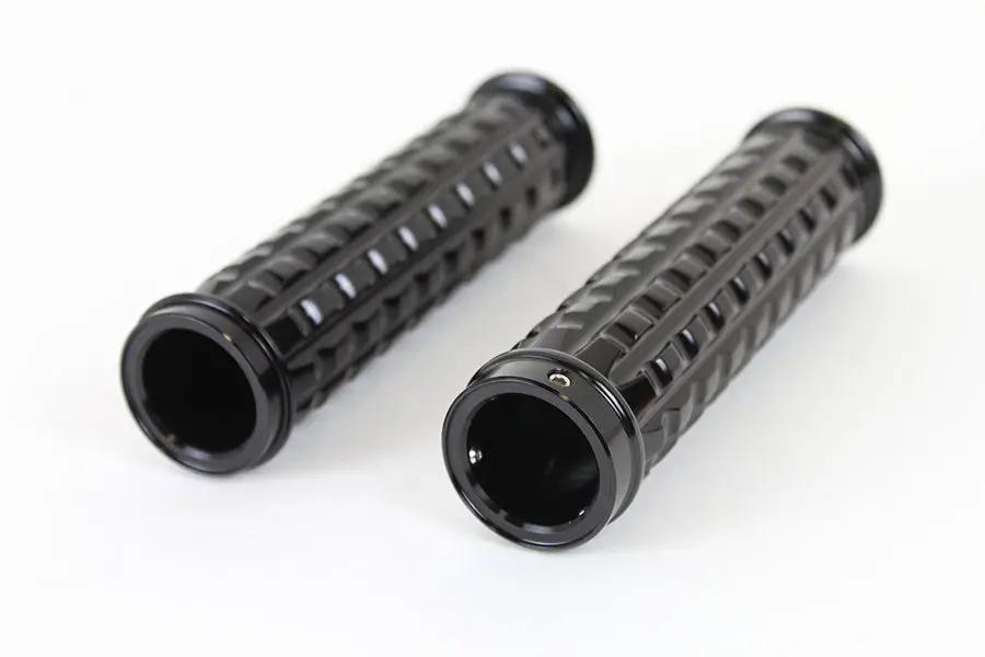 V-Twin Black Grained Style Handlebar Grip Set for Harley Davidson FLT 2008-2017 by V-Twin